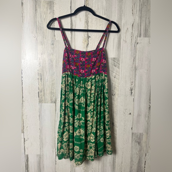 NATURAL LIFE Bailey Mini Dress - Pink Green Floral Mix XS - Picture 2 of 10
